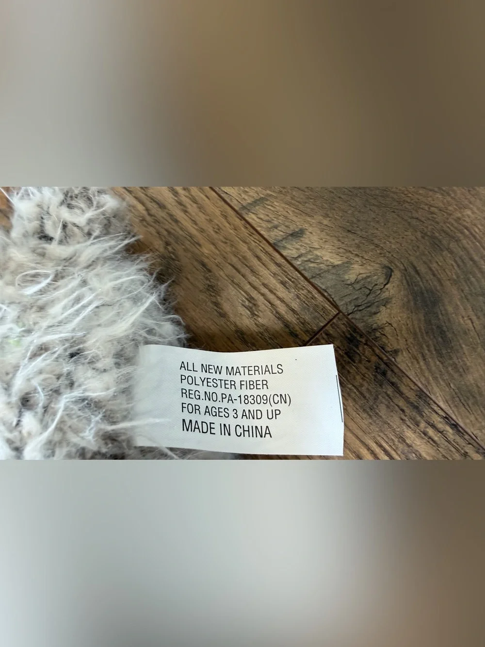 Stuffed Animal Gray Llama